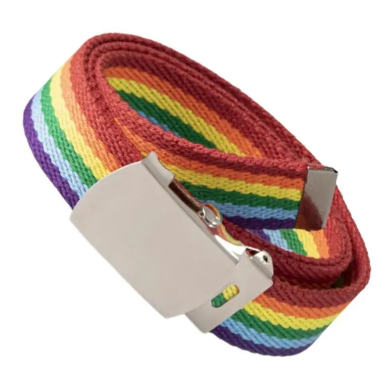 652F Braided Rainbow Waist Belt Woven Braided Belt for Wrap Dress Night Club Wide Belt for Party Dancing Beach