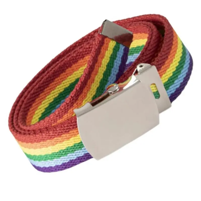 652F Braided Rainbow Waist Belt Woven Braided Belt for Wrap Dress Night Club Wide Belt for Party Dancing Beach