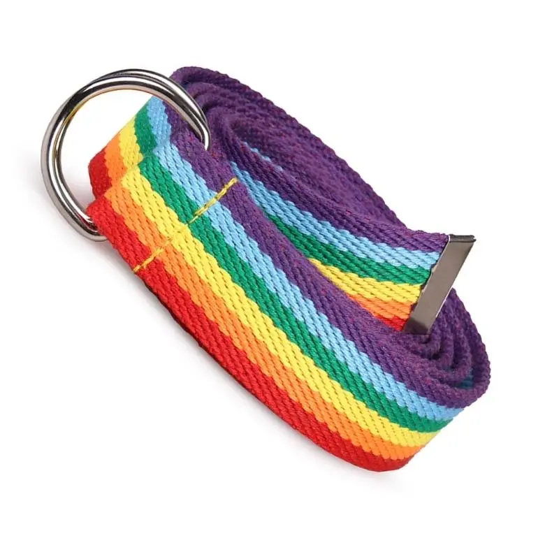 652F Braided Rainbow Waist Belt Woven Braided Belt for Wrap Dress Night Club Wide Belt for Party Dancing Beach