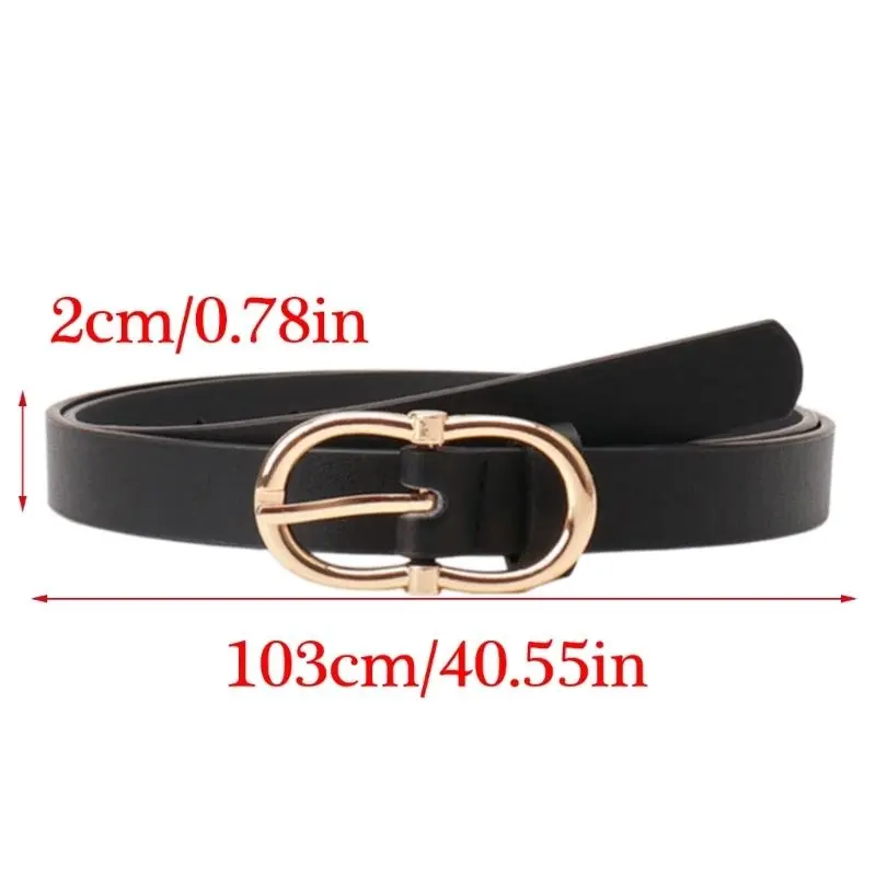 652F Simple Women's Belt Fashionable Commuting Casual Waist Belt Decorative Jeans Waistband Decoration