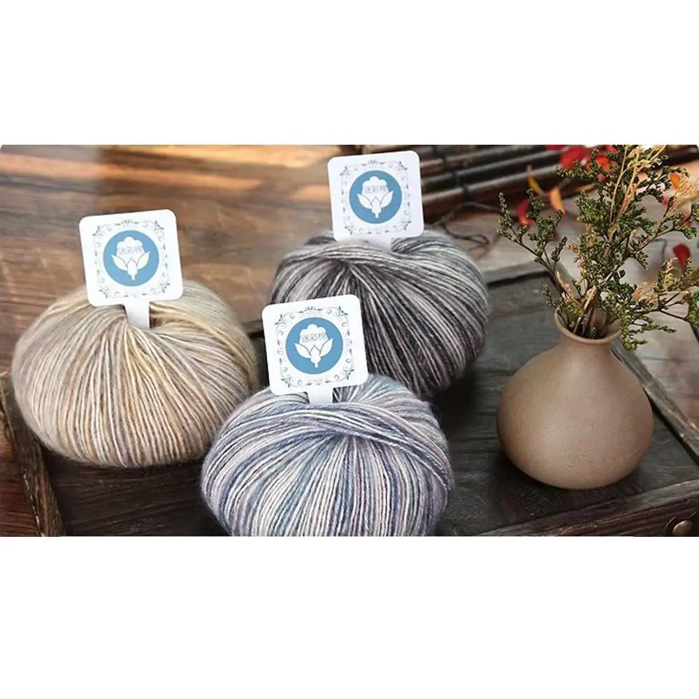 Super Soft Knitting Wool Yarn Multicolored Manual Hand Knitting Yarn No Fading Comfortable Variegated Worsted Weight Yarn