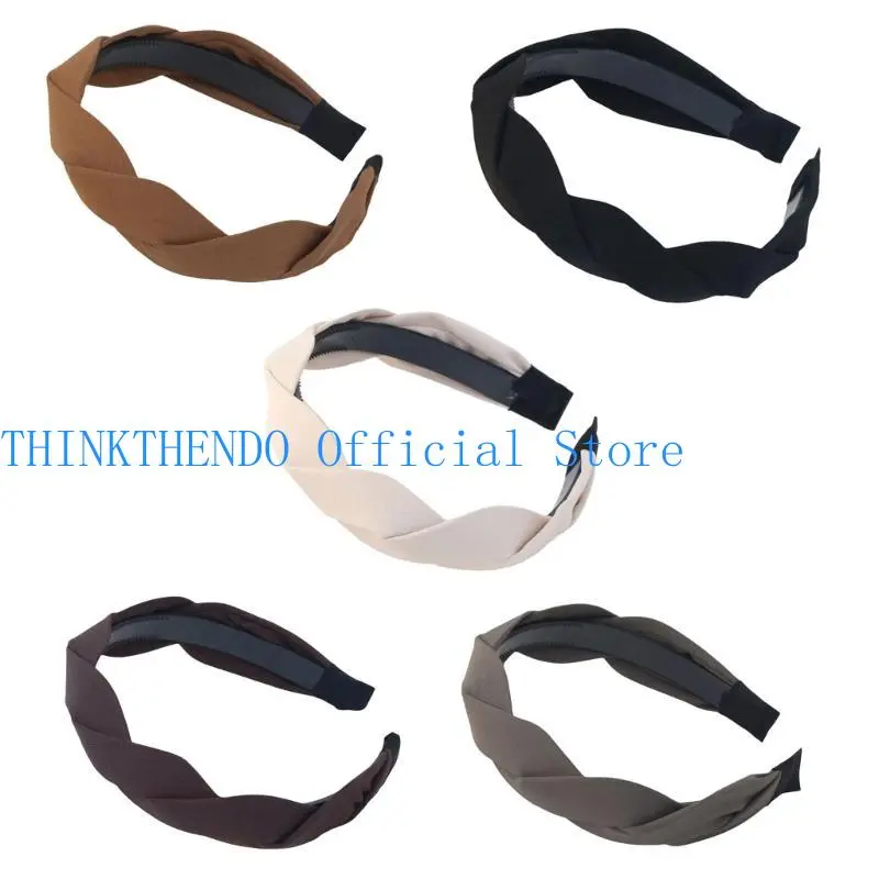 652F Women's Braided Wide Headbands Hair Bands Hairpieces Party Headwear For Everyday And Special Occasion