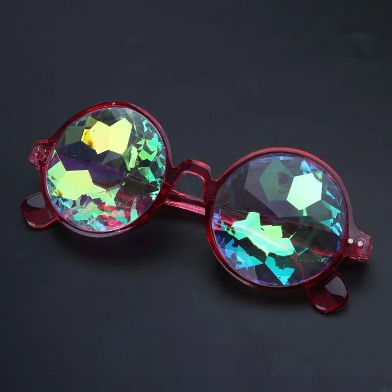 652F Glasses Festivals Goggle Rainbow Sunglass Sunglass Prism Refraction Glasses Adult Kids