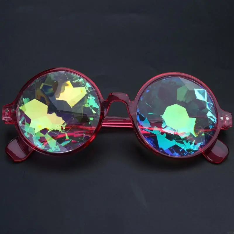 652F Glasses Festivals Goggle Rainbow Sunglass Sunglass Prism Refraction Glasses Adult Kids