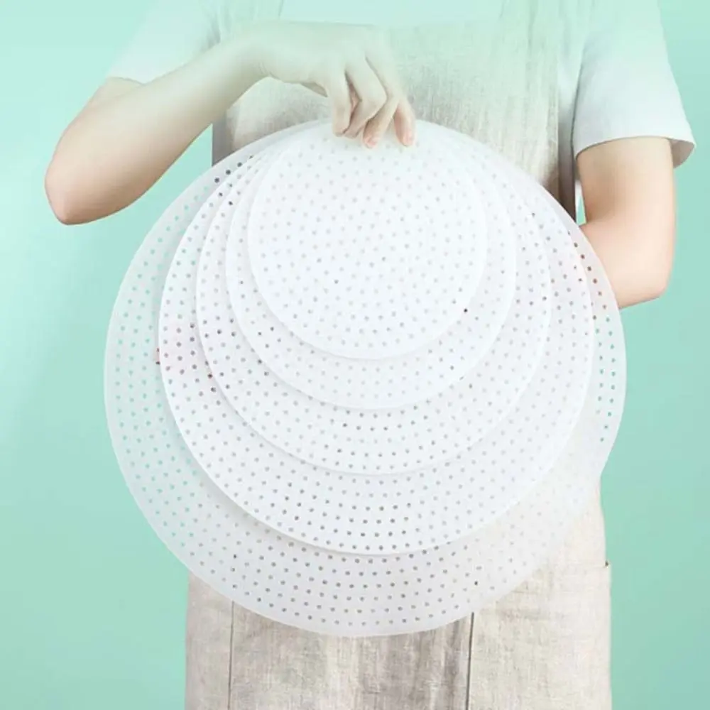 Silicone Rice Cooker Anti-scorch Mat Cuttable High Temperature Resistant Anti-burn Mat Flexible Round Steamer Mat Pastry