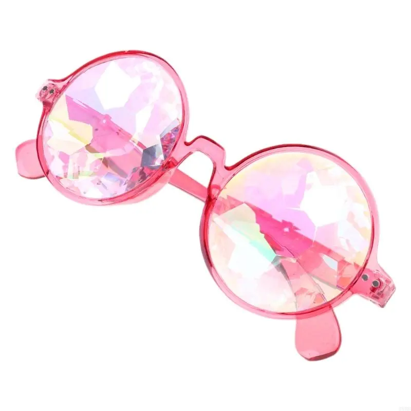 652F Glasses Festivals Goggle Rainbow Sunglass Sunglass Prism Refraction Glasses Adult Kids