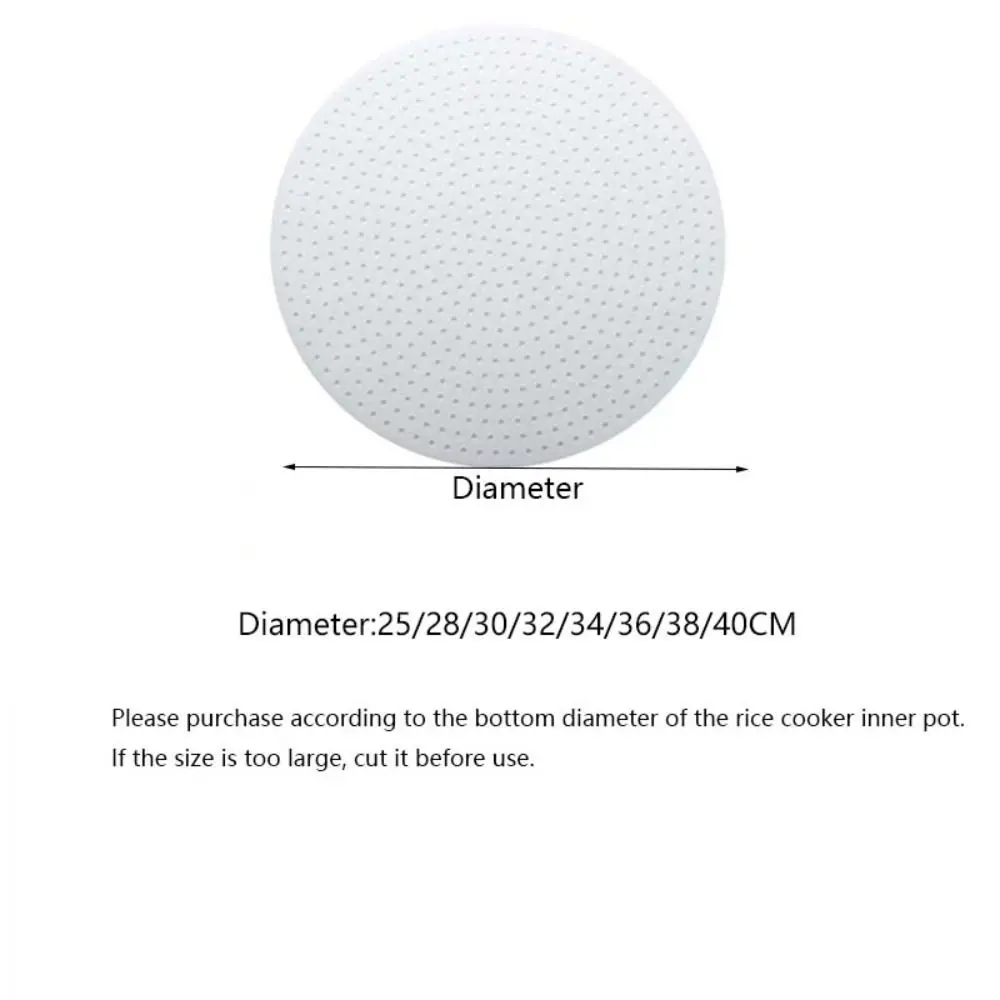 Silicone Rice Cooker Anti-scorch Mat Cuttable High Temperature Resistant Anti-burn Mat Flexible Round Steamer Mat Pastry