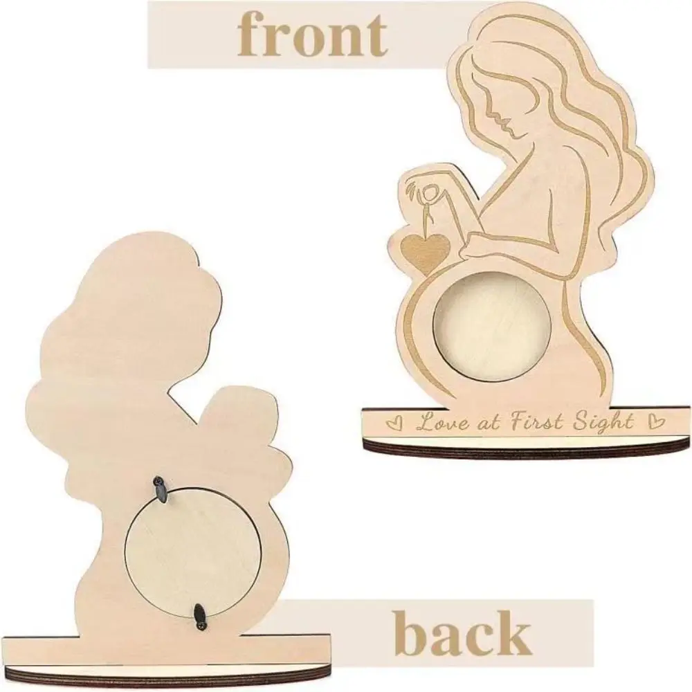 Handicraft Ultrasound Photo Frame DIY Handmade Baby Ultrasonic Stand Sign Baby Ultrasound Wooden Pictures Frame Memory Gift