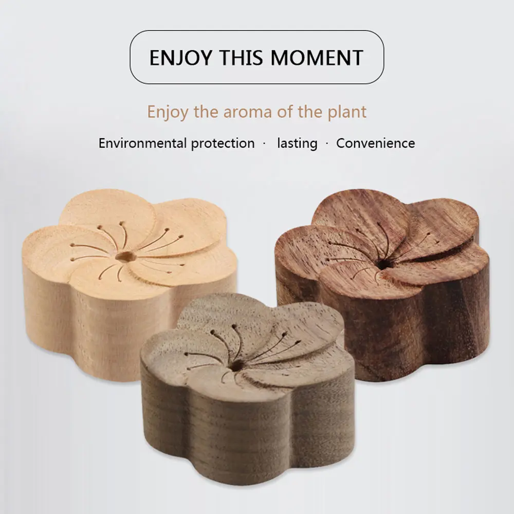 Flower Home Decor Stress Relief Wooden Essential Oil Diffuser Aromatherapy Diffused Aroma Wood