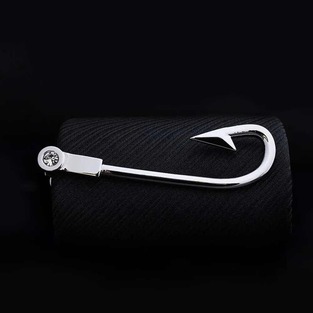 Charm High Quality Silver Metal Key Shape Wedding 1 Piece Glasses Shape Tie Clip Necktie Clips Pin Jewelry