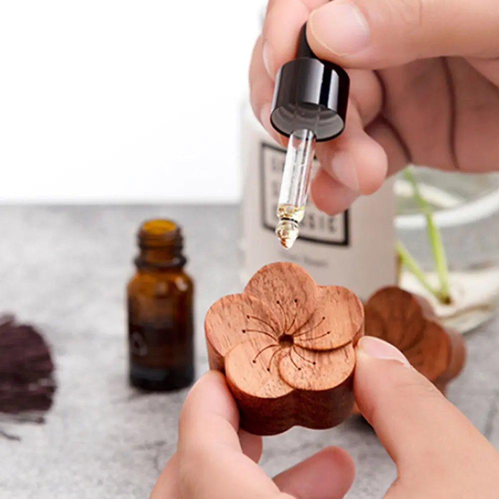 Flower Home Decor Stress Relief Wooden Essential Oil Diffuser Aromatherapy Diffused Aroma Wood