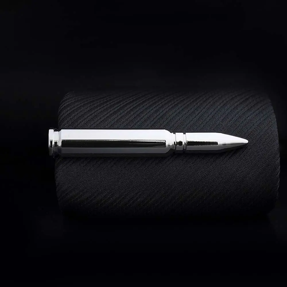 Charm High Quality Silver Metal Key Shape Wedding 1 Piece Glasses Shape Tie Clip Necktie Clips Pin Jewelry