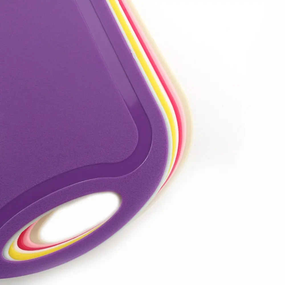 Rectangle Nonslip Plastic Cutting Board with Groove Hangable Chopping Board Easy To Clean Frosted Texture Chopping Block
