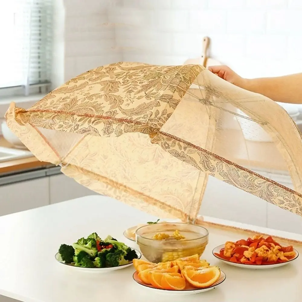 Stain Proof Breathable Umbrella Shape Dish Tent Anti Mosquito Lace Fabric Kitchen Gadgets Food Cover Food Lid Table Cover