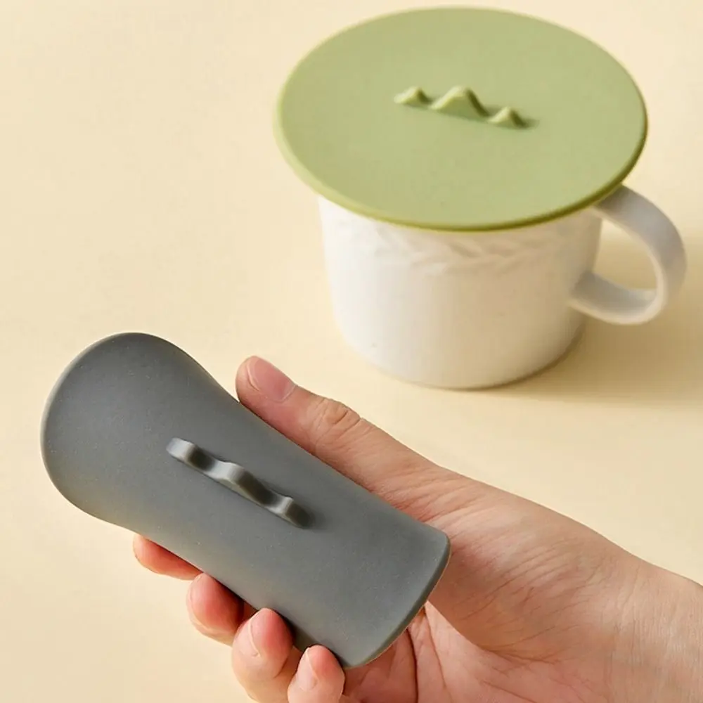 Ceramic Mug Compatible Silicone Water Cup Lid Dustproof Heat-Resistant Glass Cup Cover Flexible Round Mug Sealed Cap Office Use