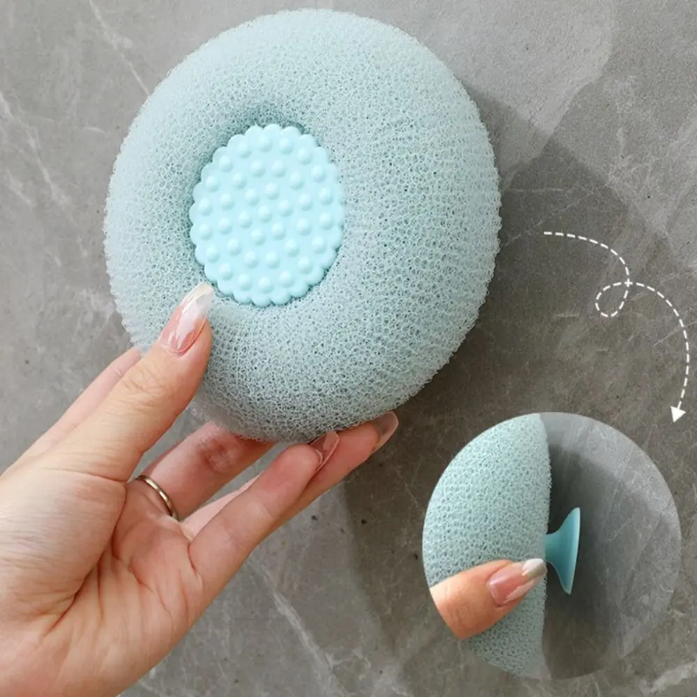 Soft with Suction Cup Shower Bath Ball Rich Bubble Dead Skin Remover Body Scrubber SPA Massage Brush Bathing Accessories