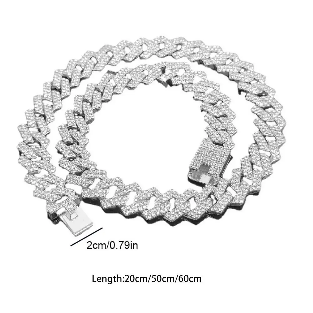 Width 2MM Non-rust with Diamond Durable Cat Collar Pet Accessories Dogs Necklace Dogs Chains
