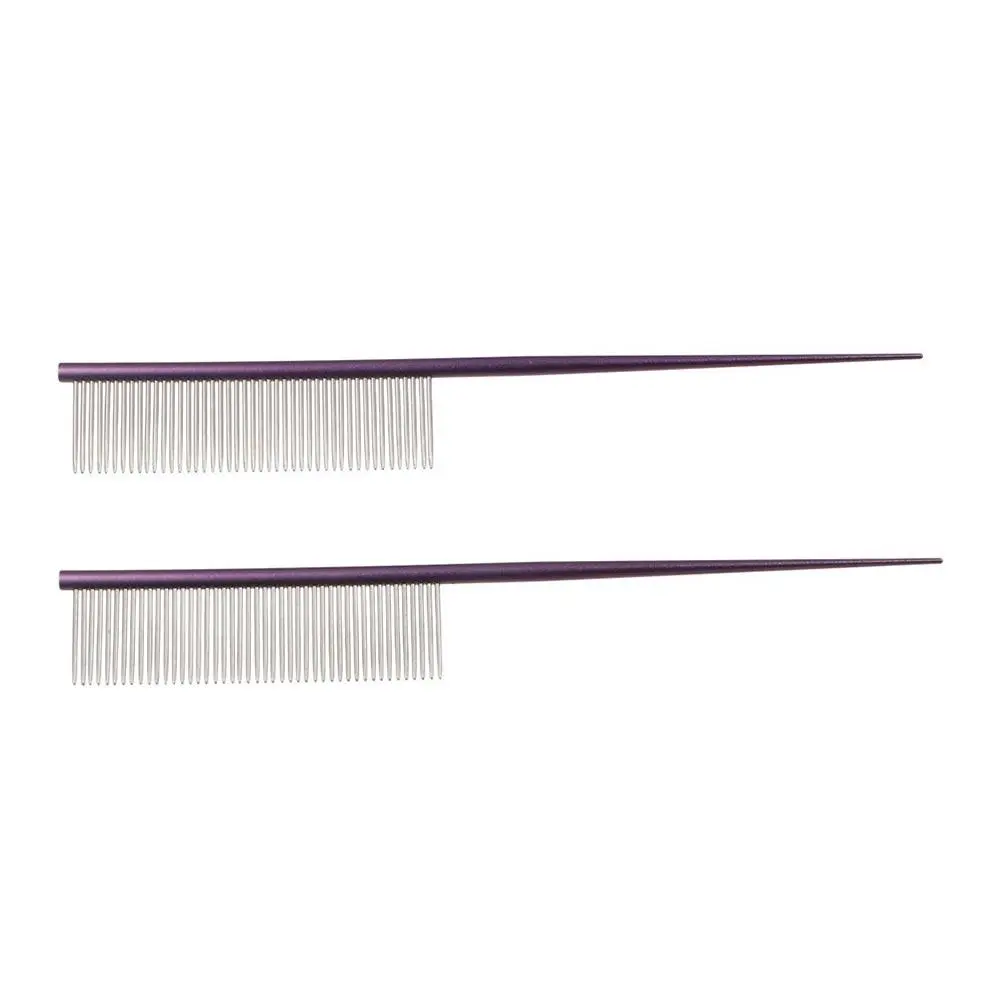 Stainless Steel Pet Flea Comb Dense Tooth Colorful Dog Grooming Comb Non-rust Pet Hair Comb for Removing Lice and Fleas