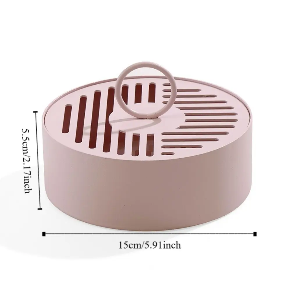 Rustproof Mosquito Coil Holder Heat Resistant Round Incense Burner Box with Handle with Lid Mosquito Incense Plate Indoor Use