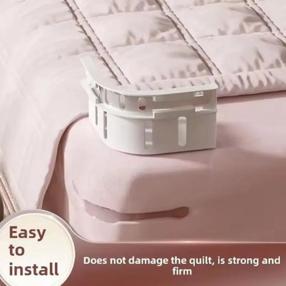 4Pcs Plastic Invisible Bed Linen Retainer Heavy Duty Reliable Bed Sheet Holders Anti-Shift Non-Slip Bed Cover Fastener
