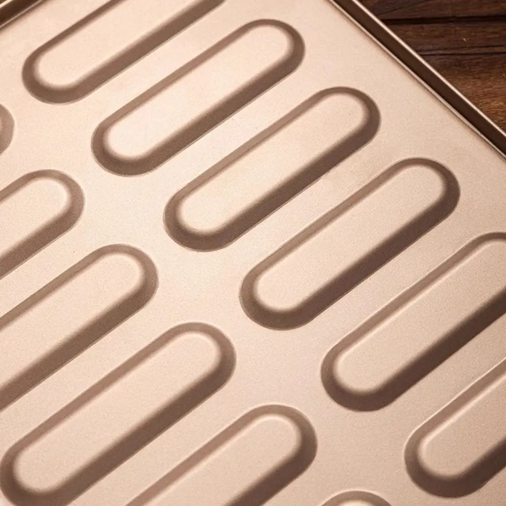 14 Cavity Ladyfinger Mould Smooth Surface Carbon Steel Biscuits Baking Tray No Odor Easy To Use Non-Stick Cake Mold Dessert