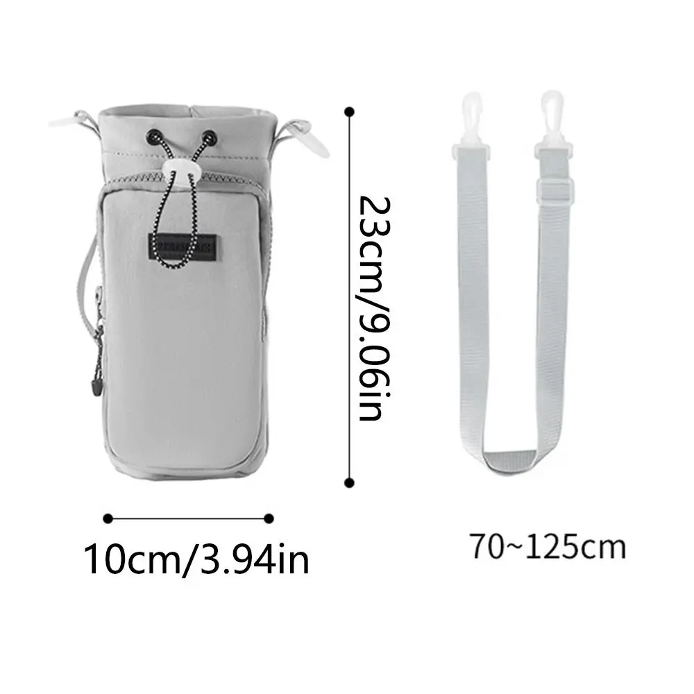 Shoulder Strap Water Bottle Carrier Bag Waterproof Adjustable Water Bottle Holder Large Opening Handle