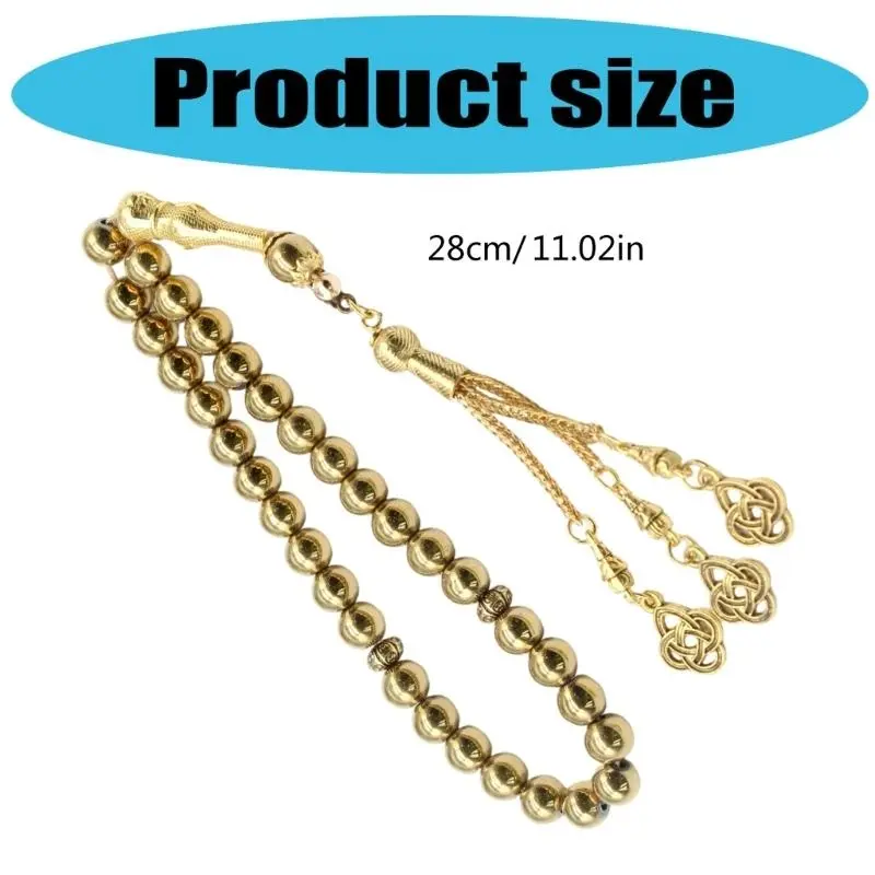 652F 33 Beads Muslims Tasbih Prayer Beads Artificial Turquoise Dhikr Beads Perfect For Daily Dhikr And Religious Ceremonies