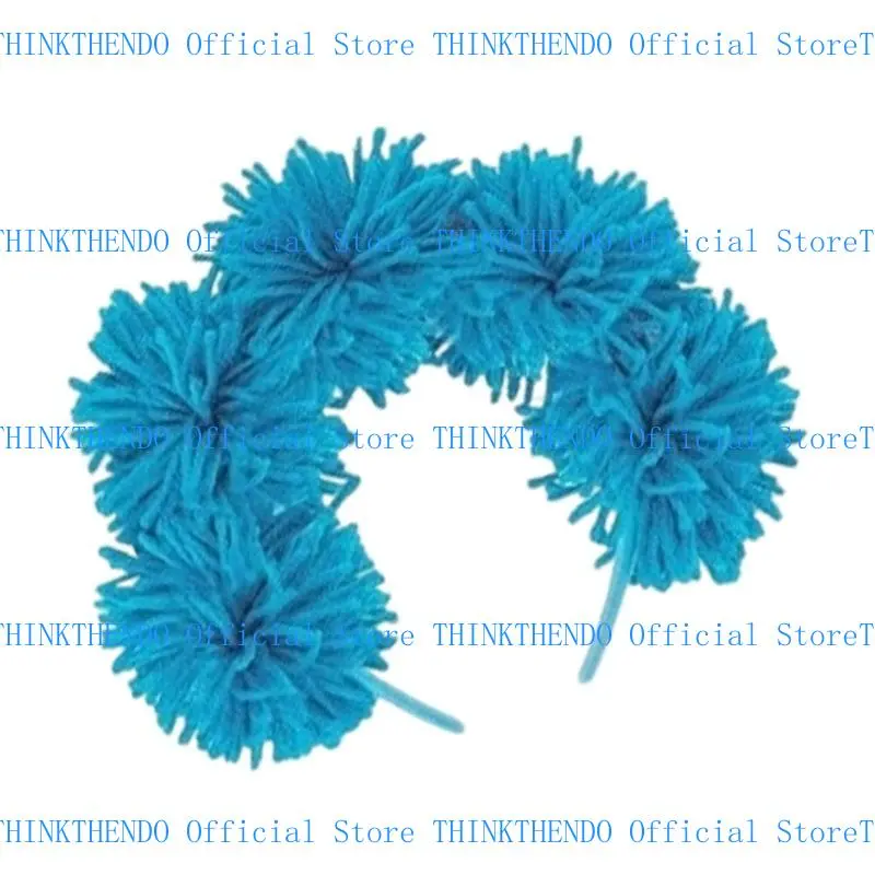 652F Furry Yarns Hairhoop for Family Gathering Birthday Party Pompoms Hairband Costume Hair Decoration for Formal and Casual