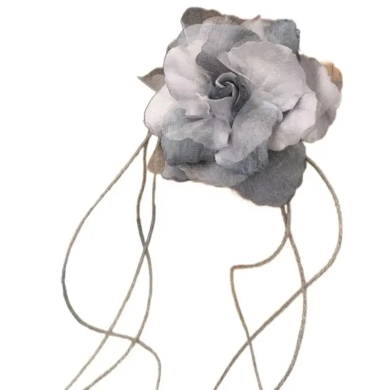 652F Handmade Weaving Waist Rope for Women Lady Dress Waist Belt with Flower Decorative Fashion Female Skirt Waist Rope
