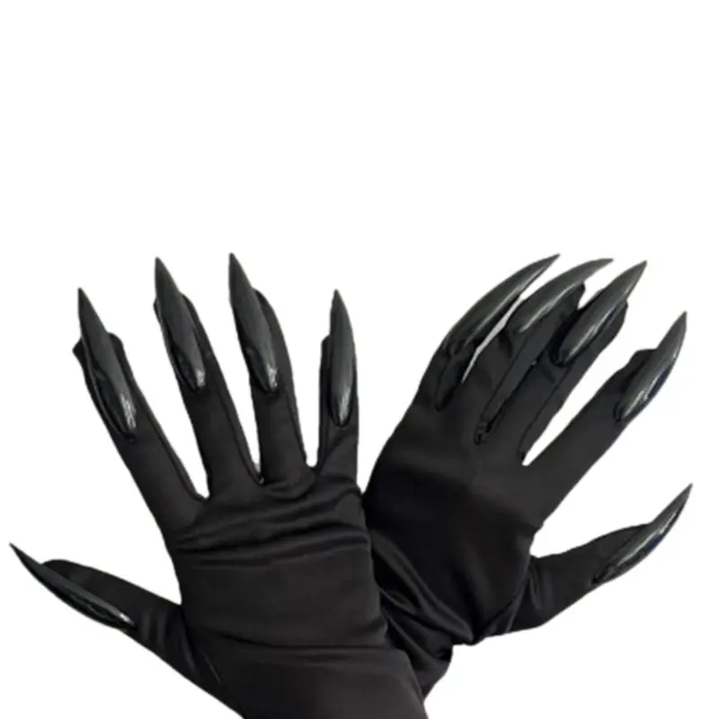 652F Naughty Animal Mittens Cats Claw Gloves Scary Vampires Witch Mittens Long Nails for Cosplay Enthusiasts