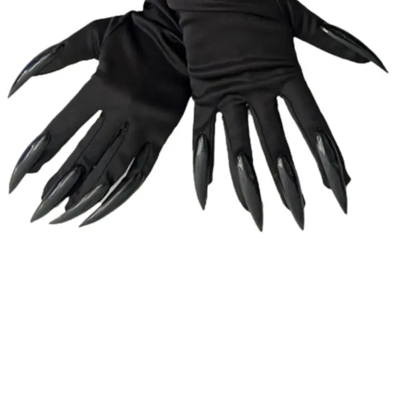 652F Naughty Animal Mittens Cats Claw Gloves Scary Vampires Witch Mittens Long Nails for Cosplay Enthusiasts