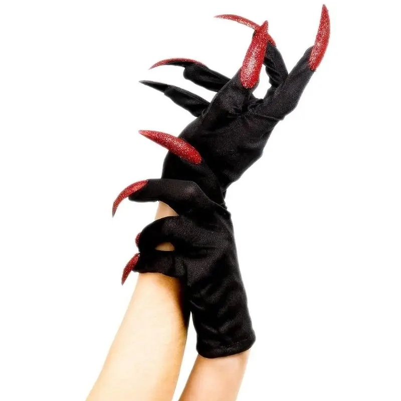 652F Naughty Animal Mittens Cats Claw Gloves Scary Vampires Witch Mittens Long Nails for Cosplay Enthusiasts