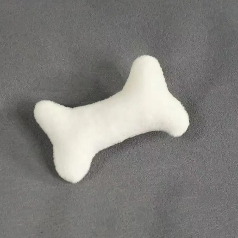 652F Cartoon Bone Hair Clips Plush Dog Bone Hair Clips Brooch Hair Clamps Barrettes for Girls Women Halloween Costume