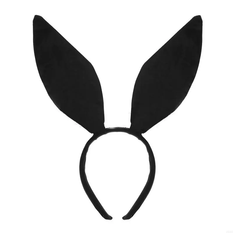 652F Ears Headwear Animal Bow-tie Tail Ear Hair Hoop Simple Rabbit Headband Theme Party  Costume Prop