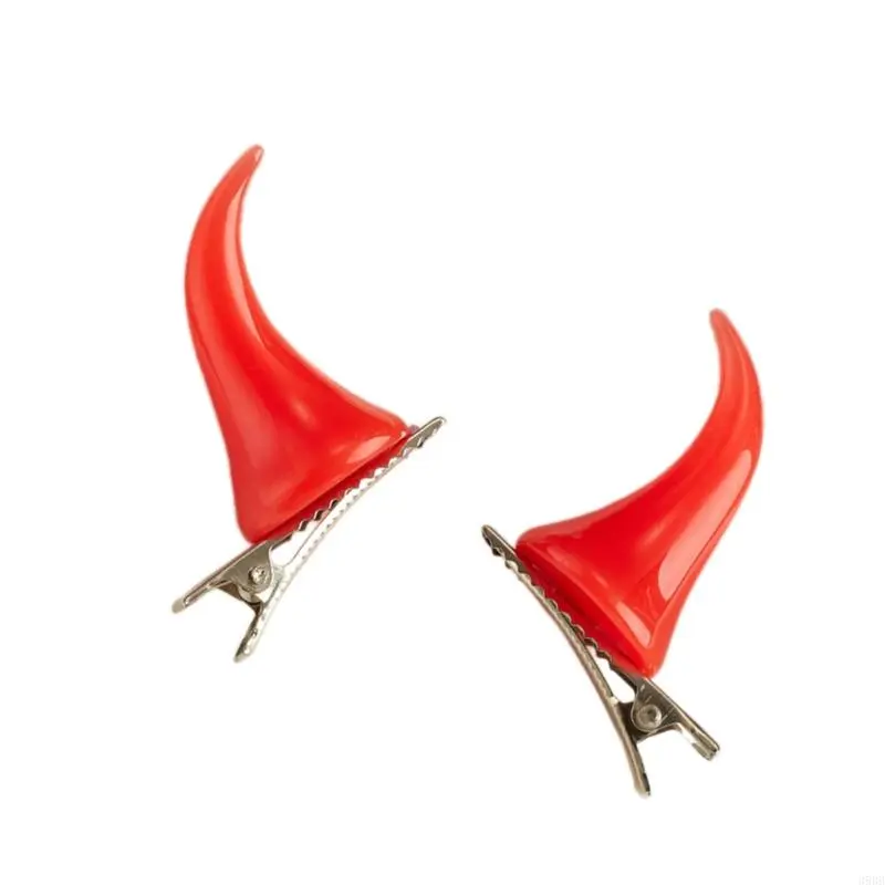 2PCS Lovely Hair Clip for Girl Small Horn Hair Barrettes Duckbills Braids Hair Barrettes for Teenager Girl