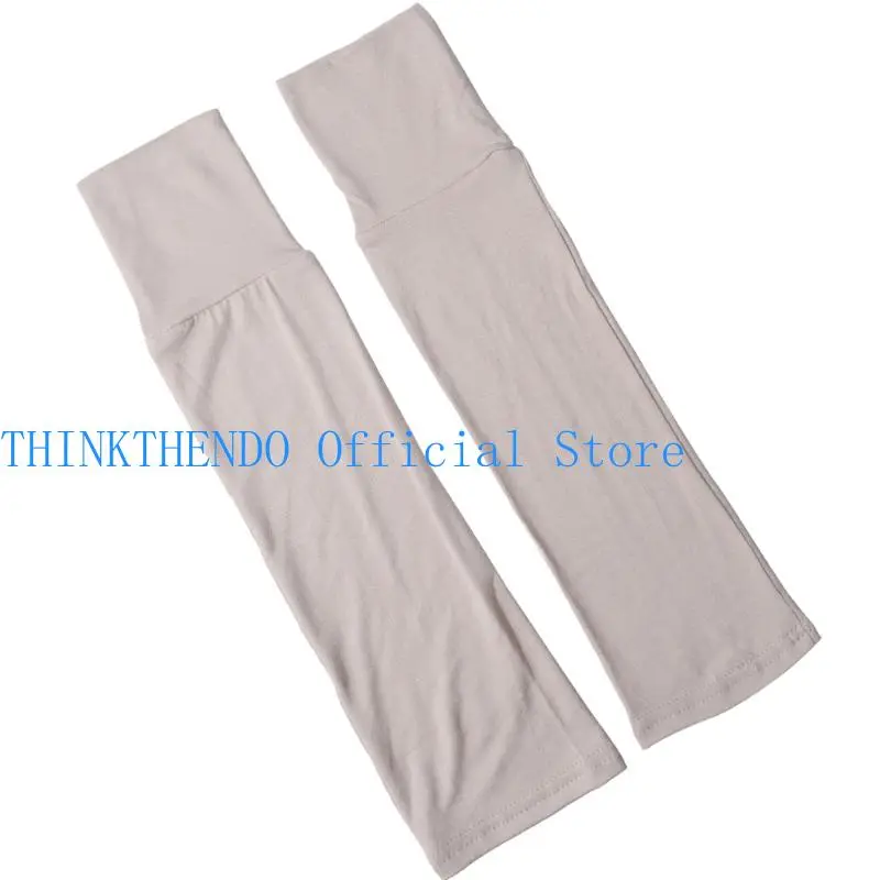 652F Soft Cotton Long Fingerless Gloves Stretchy Arm Sleeves for Women Everyday Wear with Sun and Various Activity