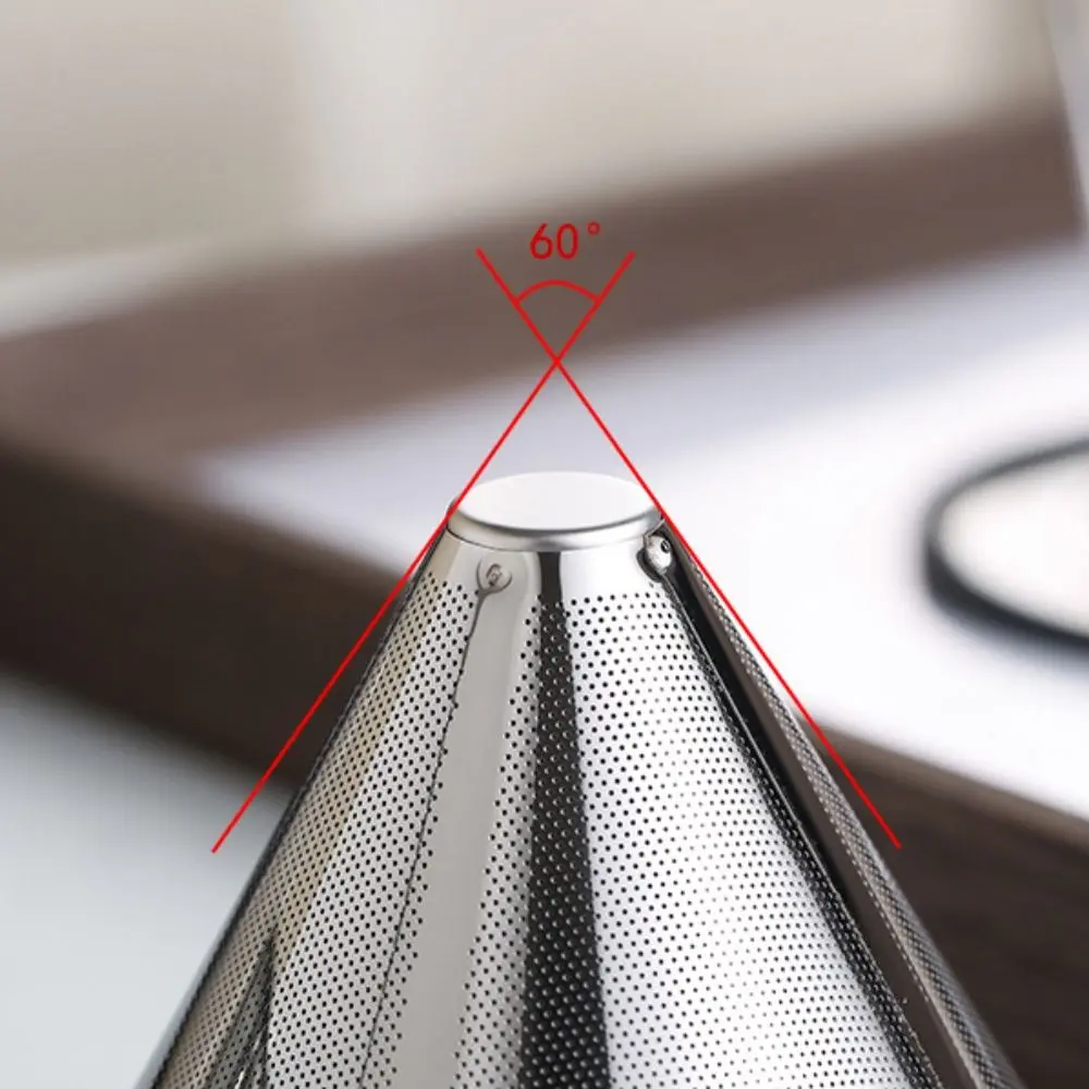 Double Layer Coffee Funnel Stainless Steel Reusable Coffee Filter 800 Mesh with Holder Coffees Drip Mesh Manual Coffee Maker