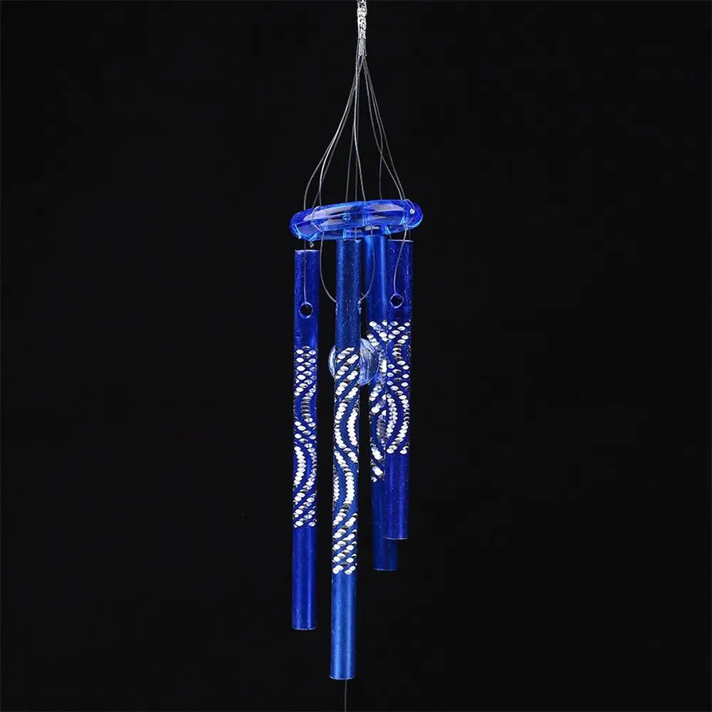 Hanging Decor Creative Crystal Dolphin 4 Metal Tubes Home Garden Bell Wind Chime
