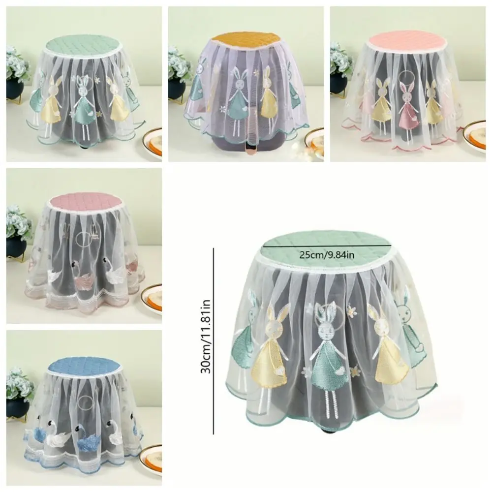 Oil Proof Air Fryer Dust Cover Lace Fabric Cartoon Lace Fabric Cover Cute General Appliances Dust Cover Household