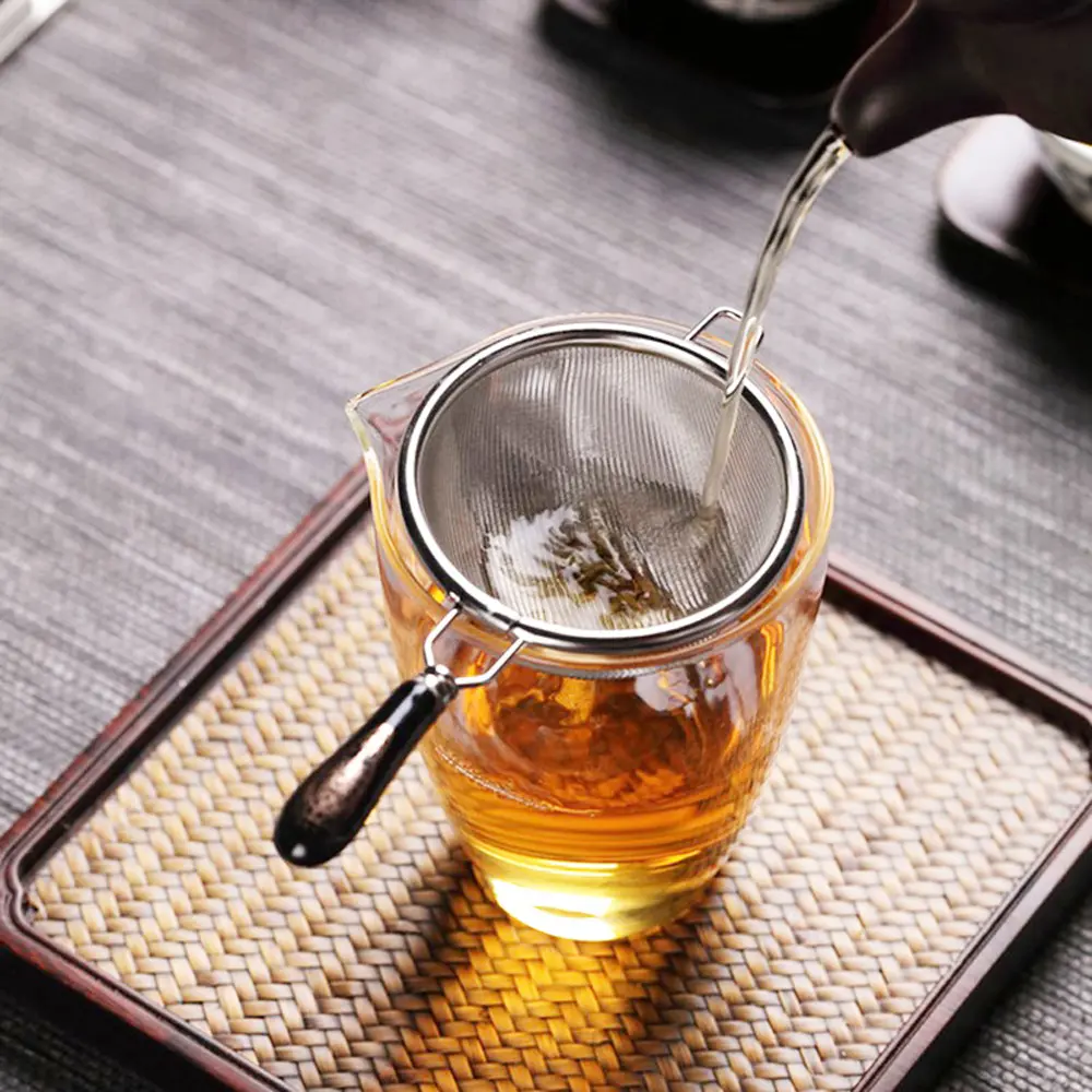 Reusable Ceramic Handle Loose Leaf Strainer Mesh Teaware Spice Tea Infuser Filter Tea Tool Tea Strainer Coffee Filter