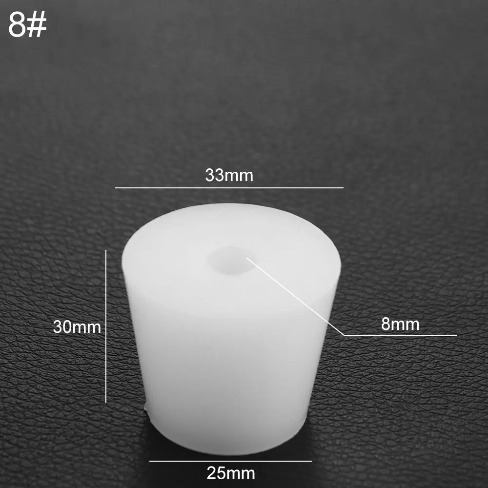 Hollow Wide Mouth Bottle Water Pipe Silicone Silicone Plug Fermenter Cover Bottle Stopper Test Tube