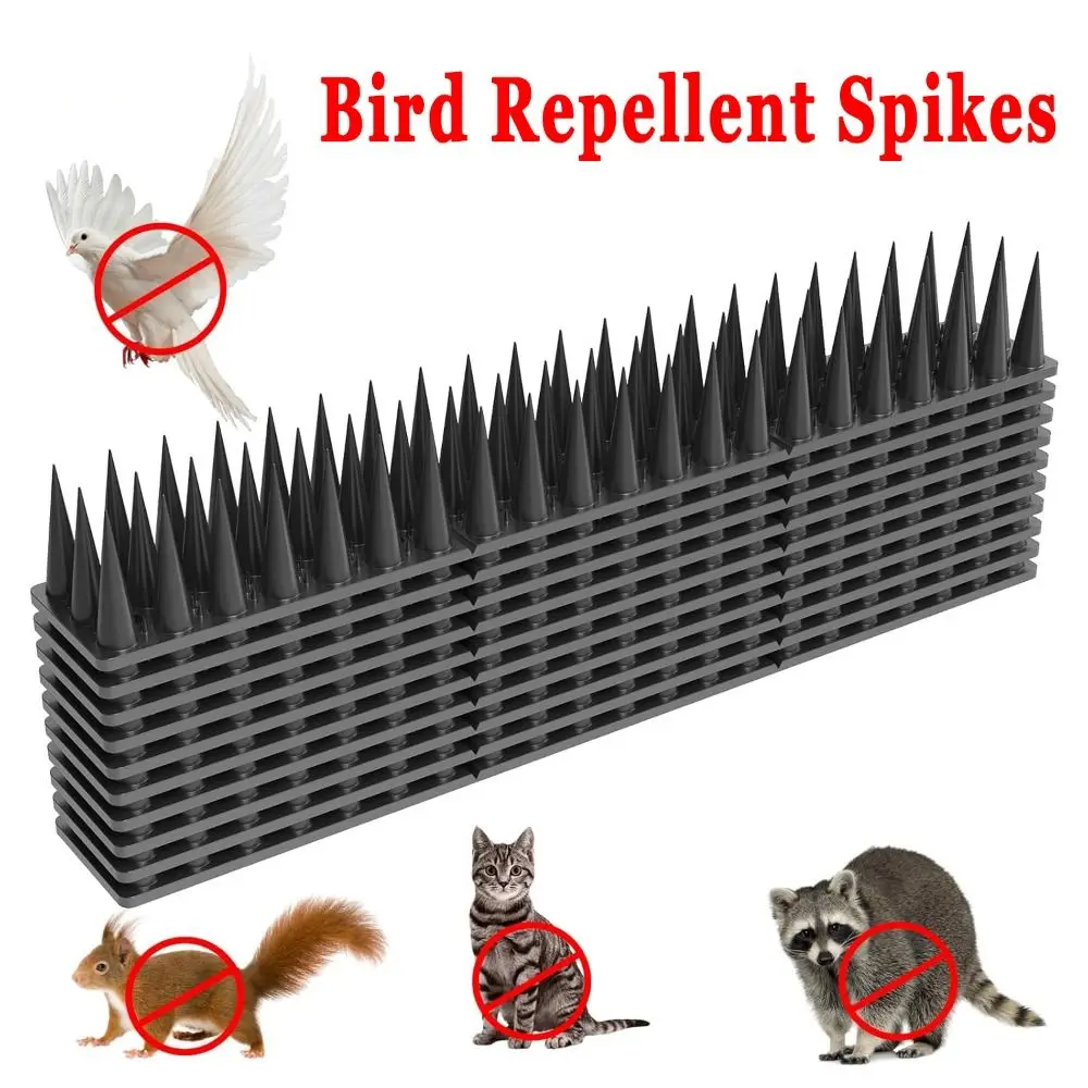 8/12pcs Anti Climb Bird Scarer Repeller Long Lasting Waterproof Anti Bird Spike Strip Reusable Durable Pigeon Deterrent Spikes