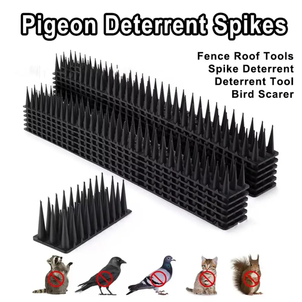 8/12pcs Anti Climb Bird Scarer Repeller Long Lasting Waterproof Anti Bird Spike Strip Reusable Durable Pigeon Deterrent Spikes