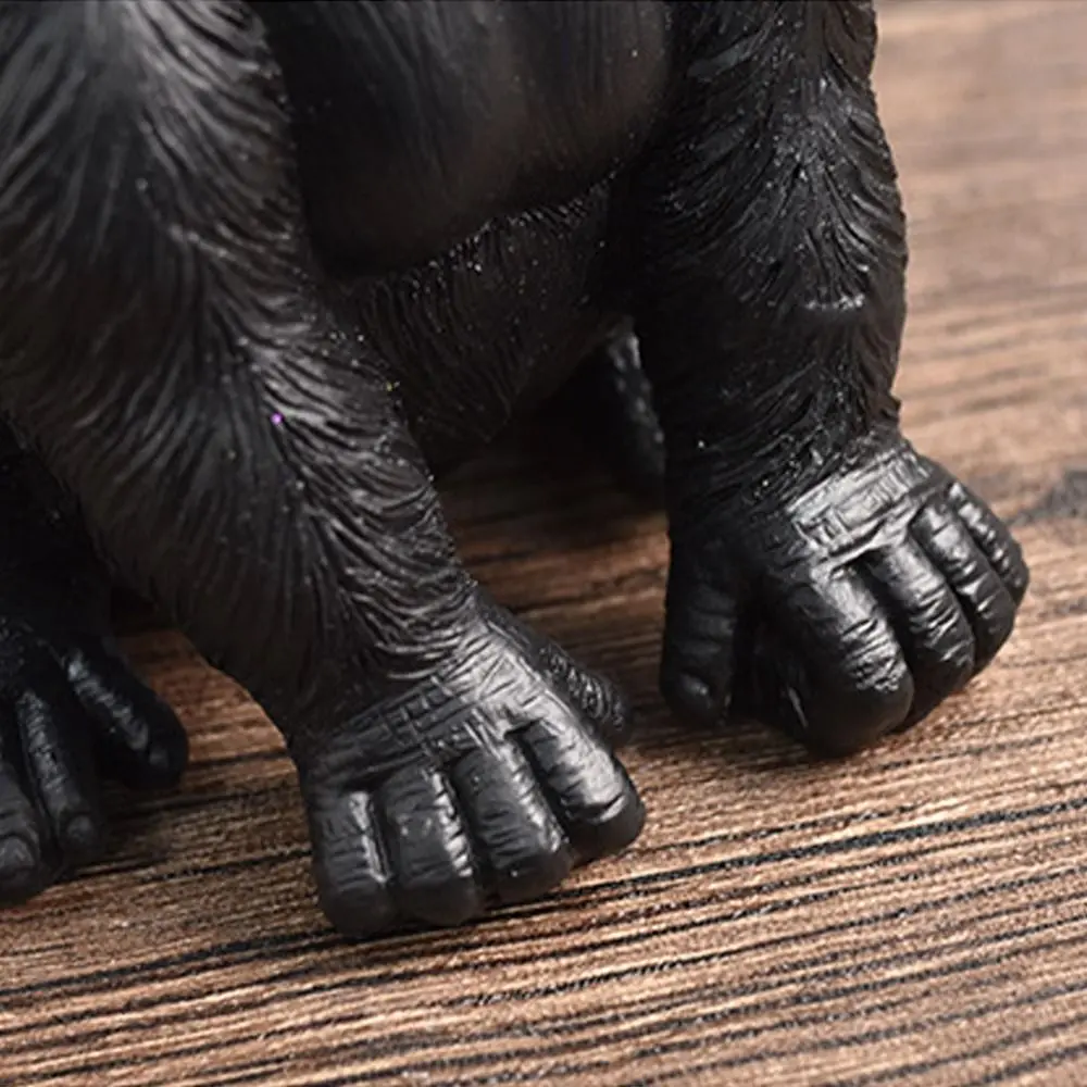 Black Gold Gorilla King Kong Statue Resin Crafts Handmade Gorilla Desk Ornament Antique Animal Figurine For Balcony Home Office