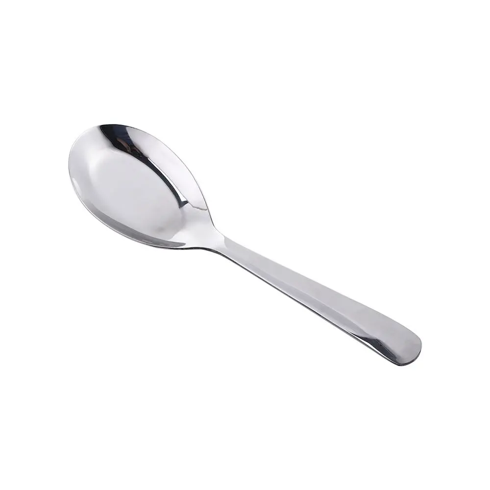 Restaurant Kitchen Stainless Steel Cooking Flatware Dinner Scoop Tableware Soup Spoon