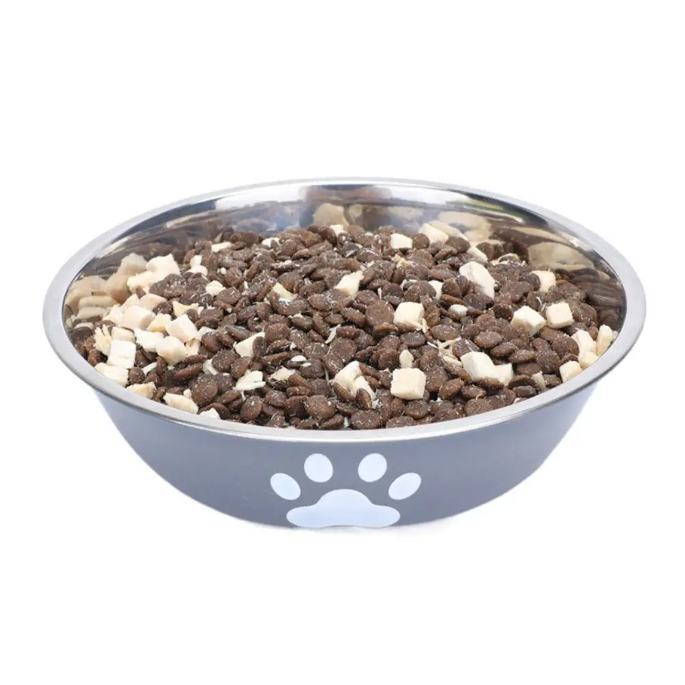 Large Capacity Stainless Steel Dog Bowl Non-rust Bilayer Dog Water Bowl Pet Feeders Non-slip Dog Food Bowls Drinkers