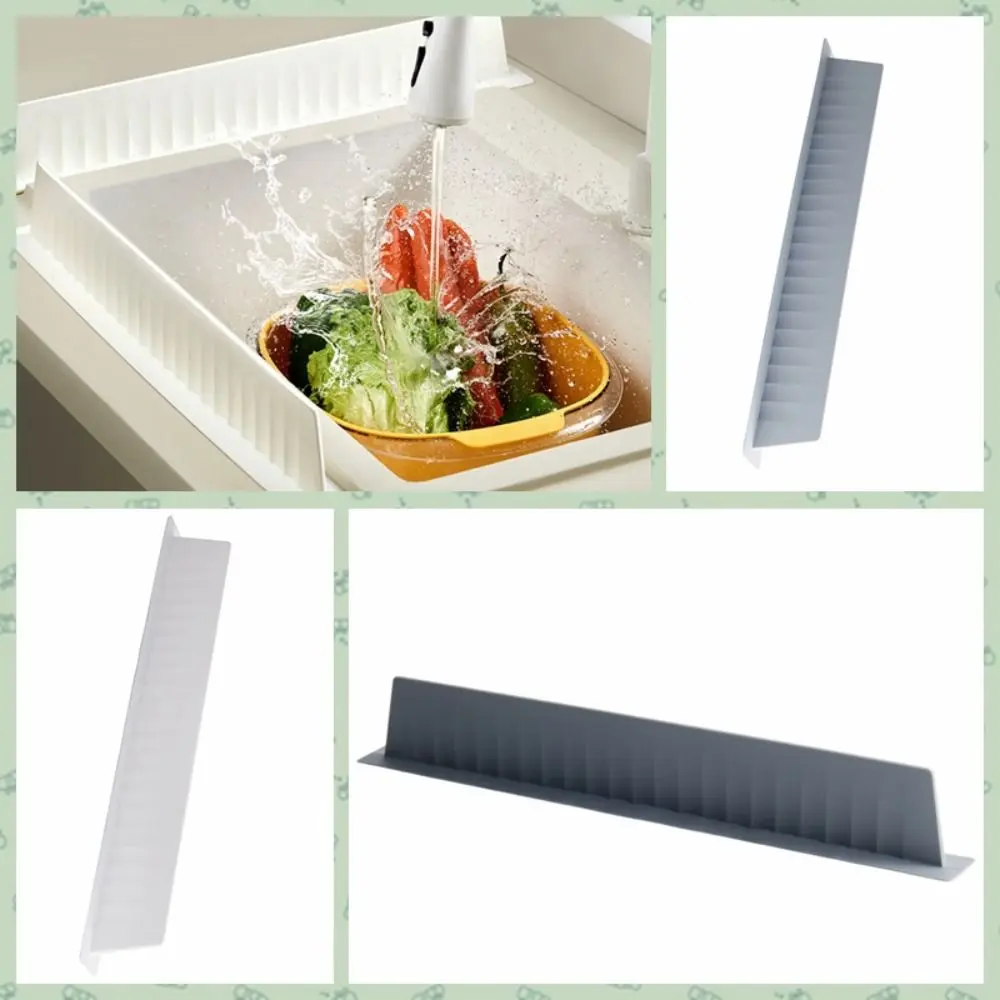 Household Silicone Sink Splash Guard with Suction Cup Prevent Water Sink Baffle Heightening Splash-Proof Kitchen Sink
