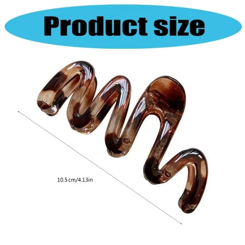 652F Unique Wide Large Hair Claw Clip Ponytail Claw Wide Hair Holder Barrettes Hair Adornment Hair Ornaments