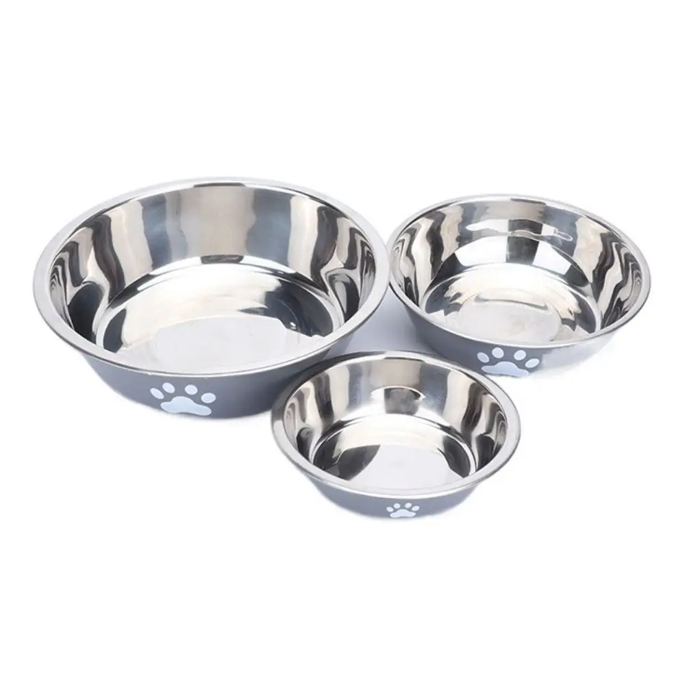Large Capacity Stainless Steel Dog Bowl Non-rust Bilayer Dog Water Bowl Pet Feeders Non-slip Dog Food Bowls Drinkers