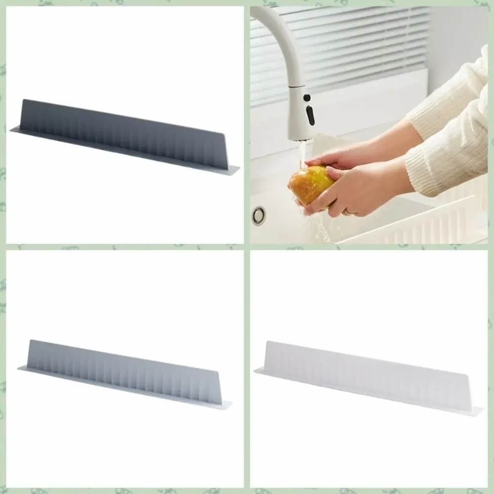 Household Silicone Sink Splash Guard with Suction Cup Prevent Water Sink Baffle Heightening Splash-Proof Kitchen Sink